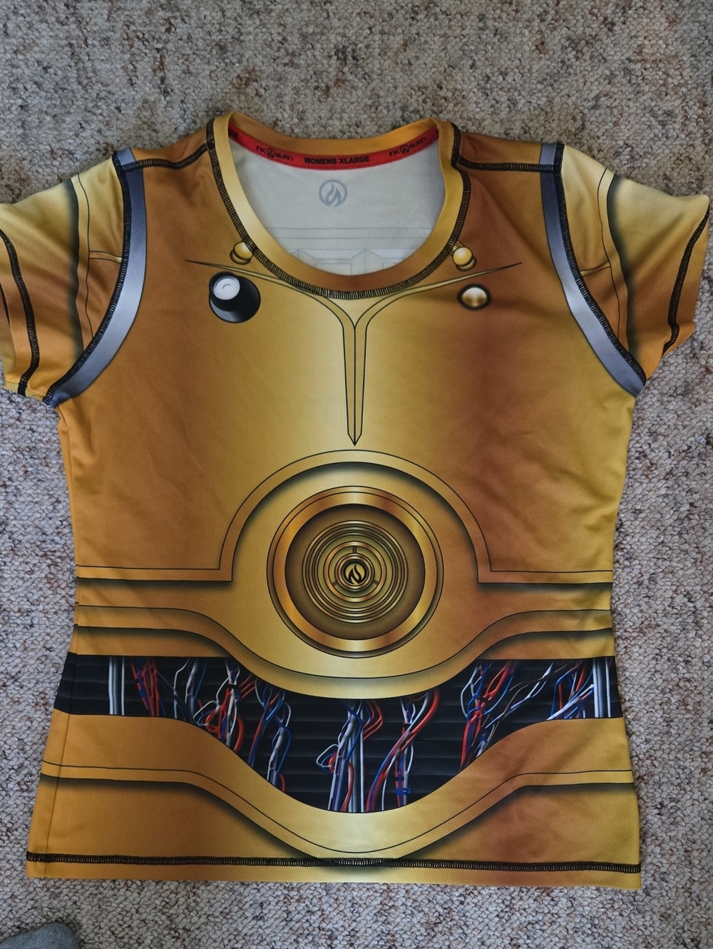 INKnBURN Gold and Black C3pO Short Sleeve Women’s Tee